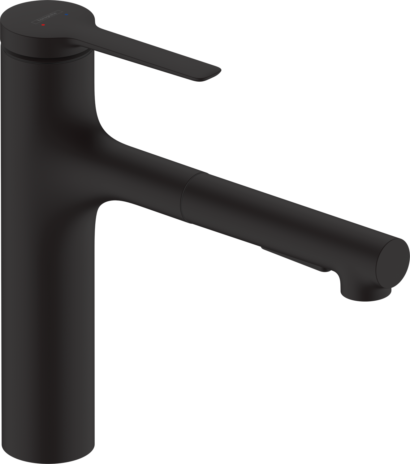 Mitigeur de cuisine Hansgrohe Zesis 160 avec douchette extractible et 2 jets finition noir mat