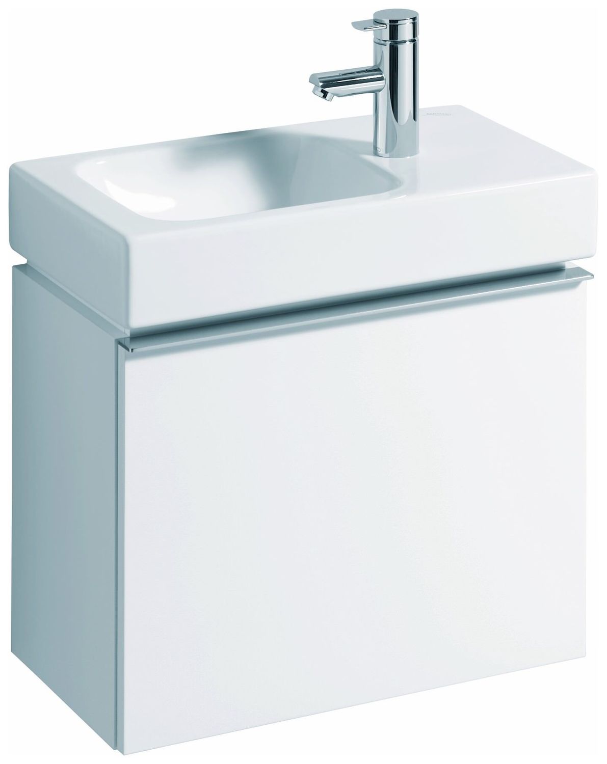 Meuble bas Geberit iCon pour lave-mains 53 cm avec un tiroir en blanc  laqué mat
