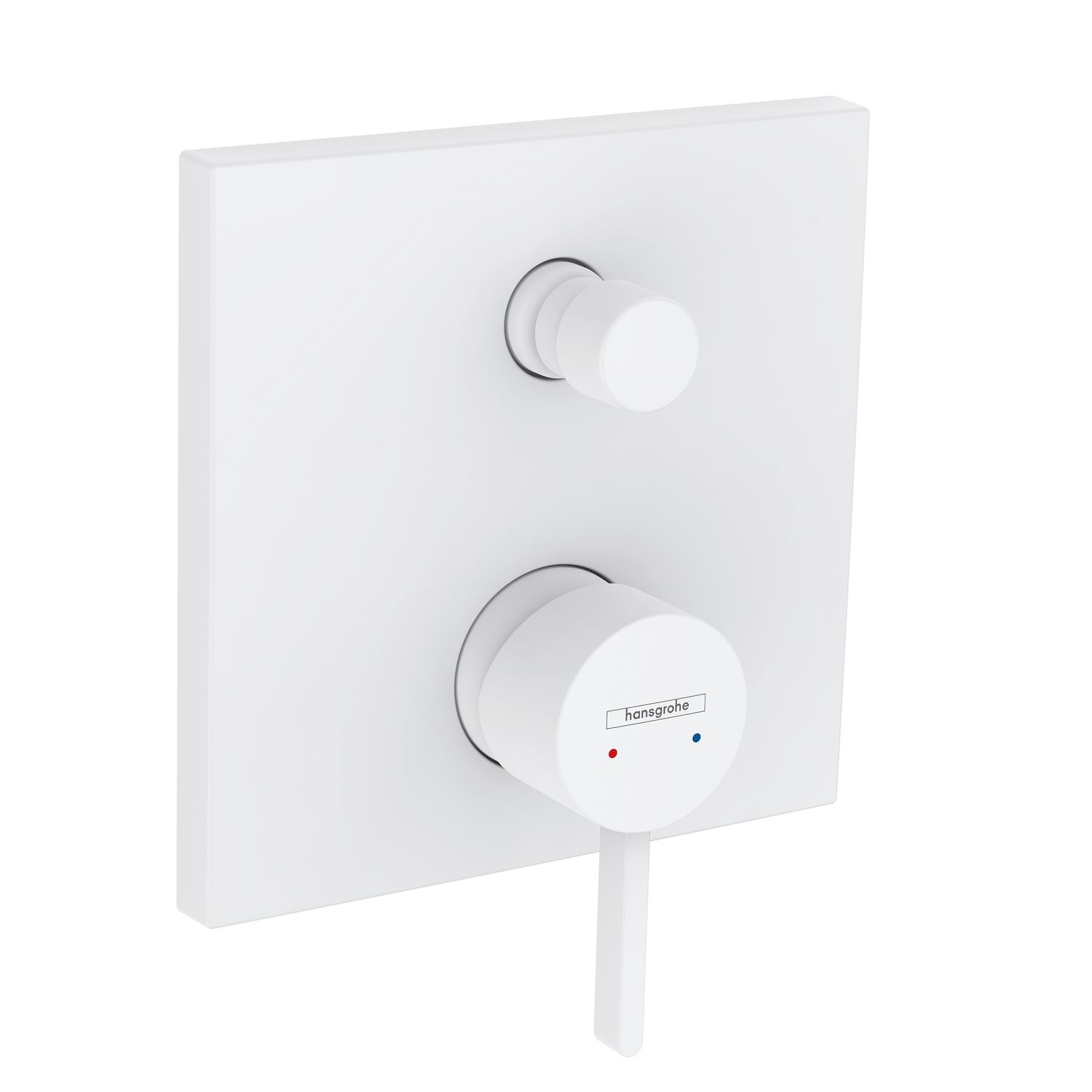 Set de finition pour mitigeur de bain / douche encastré Hansgrohe Finoris en blanc mat