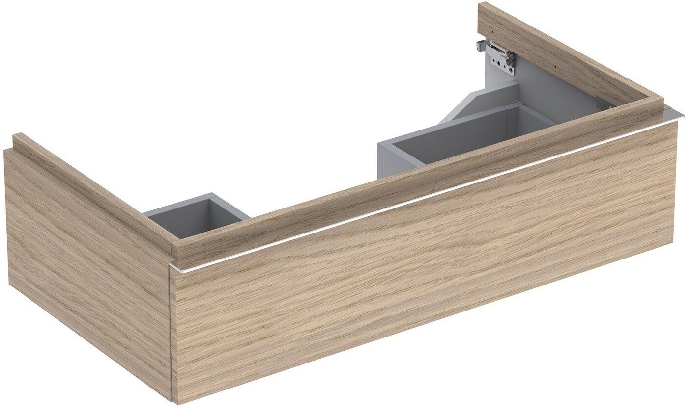 Meuble bas pour lavabo Geberit iCon 90 cm avec un tiroir en chêne naturel