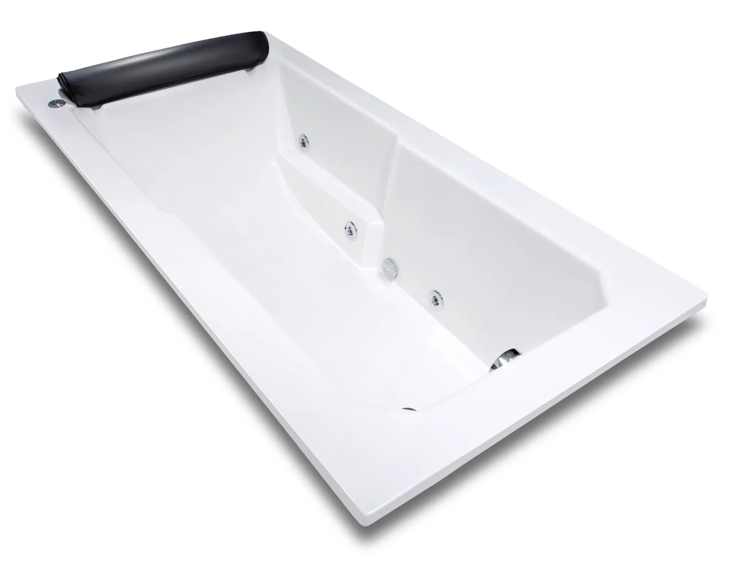 Baignoire VIP hydromassage simple 180 x 90 cm avec repose-tête intégré