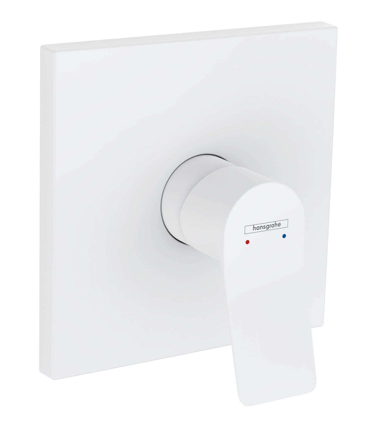 Set de finition pour mitigeur de douche encastré Hansgrohe Vivenis en blanc mat
