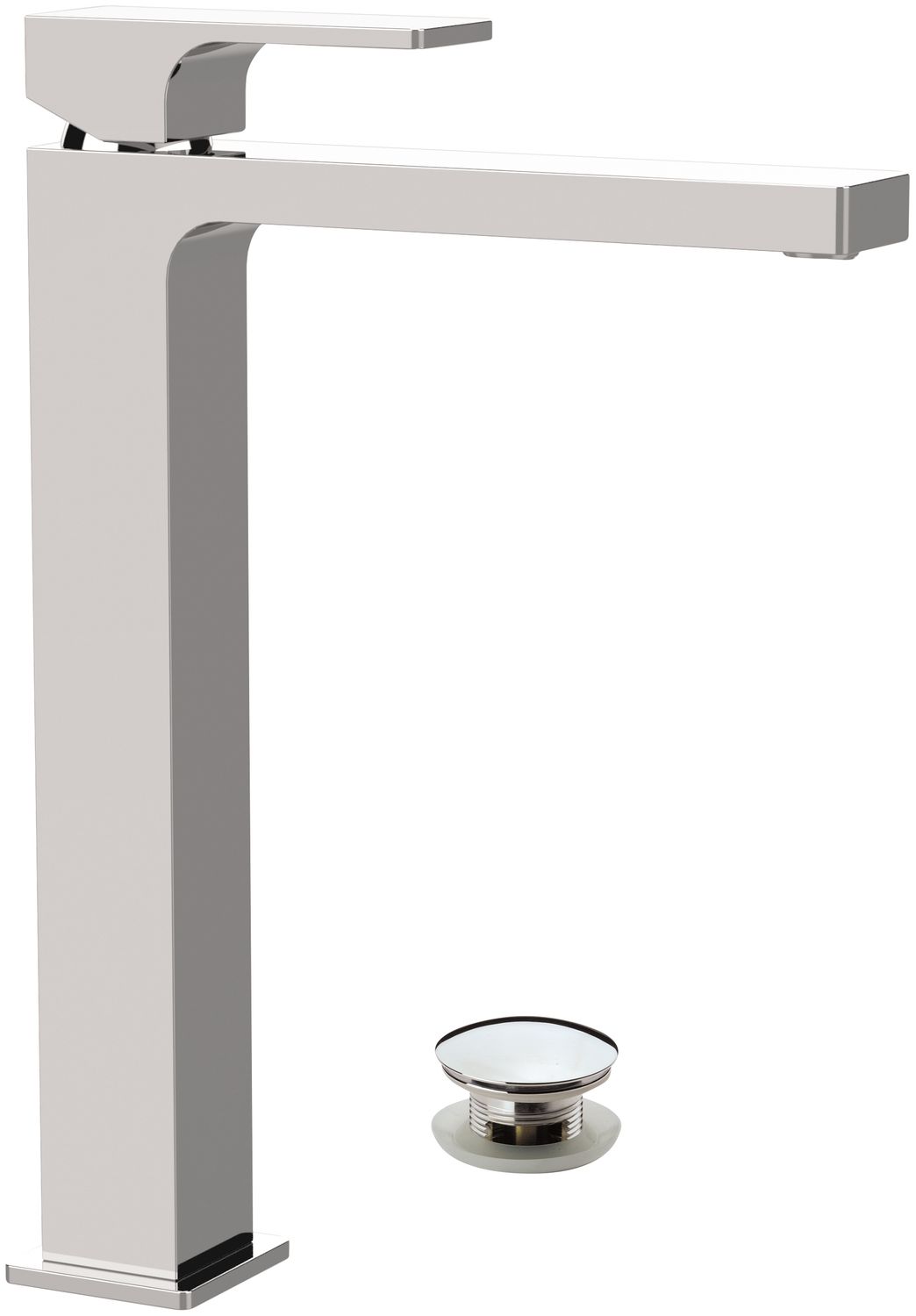 Mitigeur de lavabo rehaussé Remer Absolute avec vidage clic-clac en laiton chromé