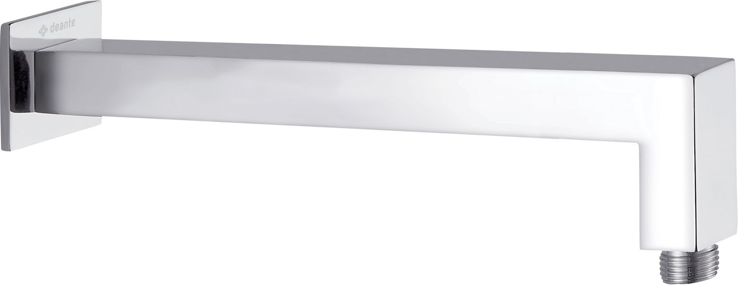 Bras de douche mural Deante Cascada 362 mm avec rosace carrée en chromé