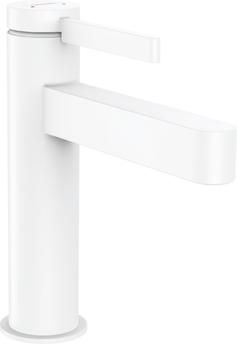 Mitigeur lavabo Hansgrohe Finoris 110 avec tirette et vidage en blanc mat