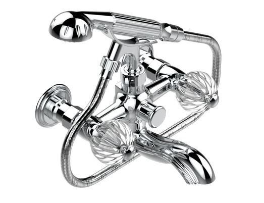 Mélangeur de bain / douche Delepine - Collection &quot;Mandarine Cristal Clair&quot;