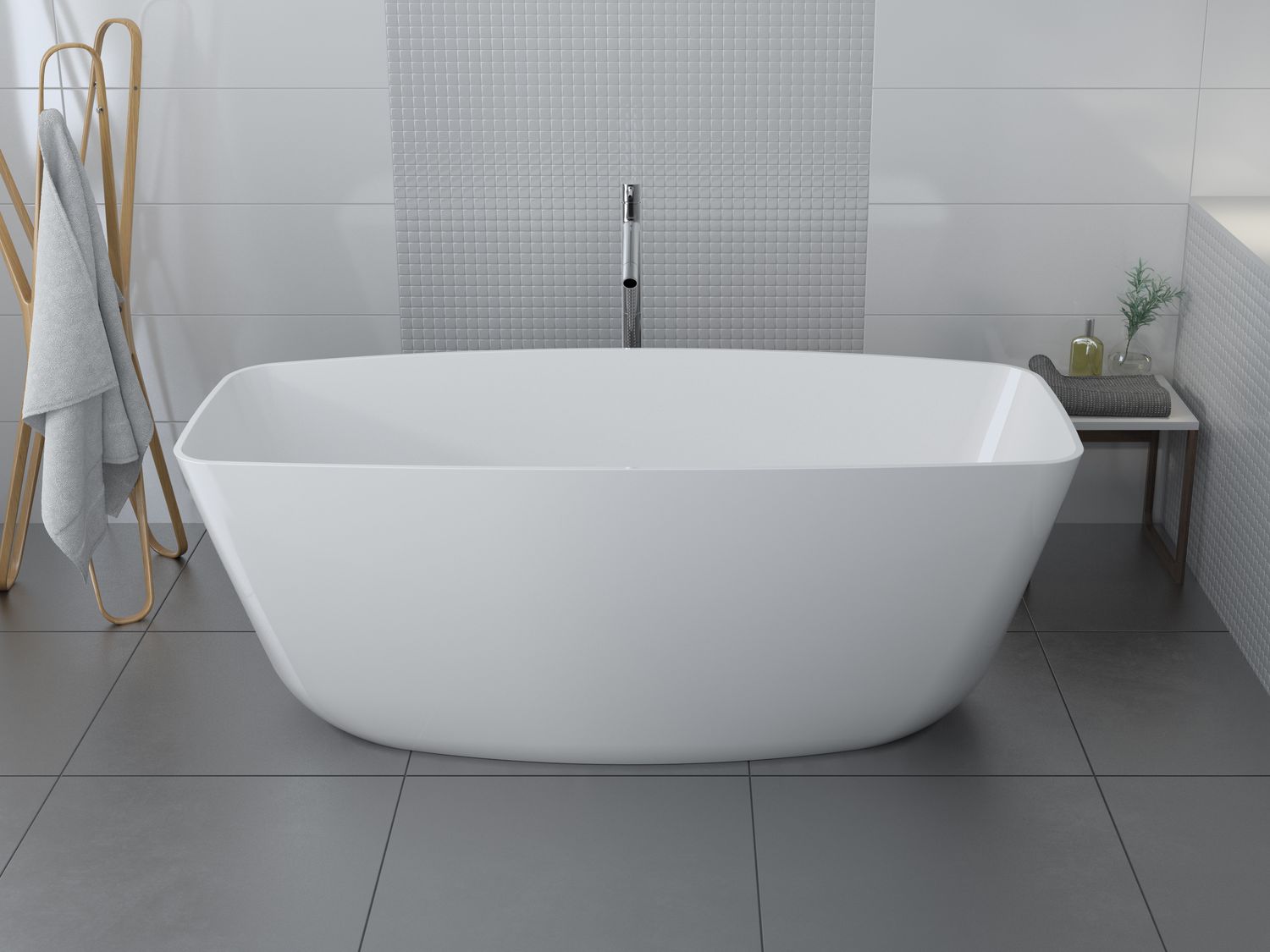 Baignoire en îlot Elemento - Série Zoé - 157 x 70 cm