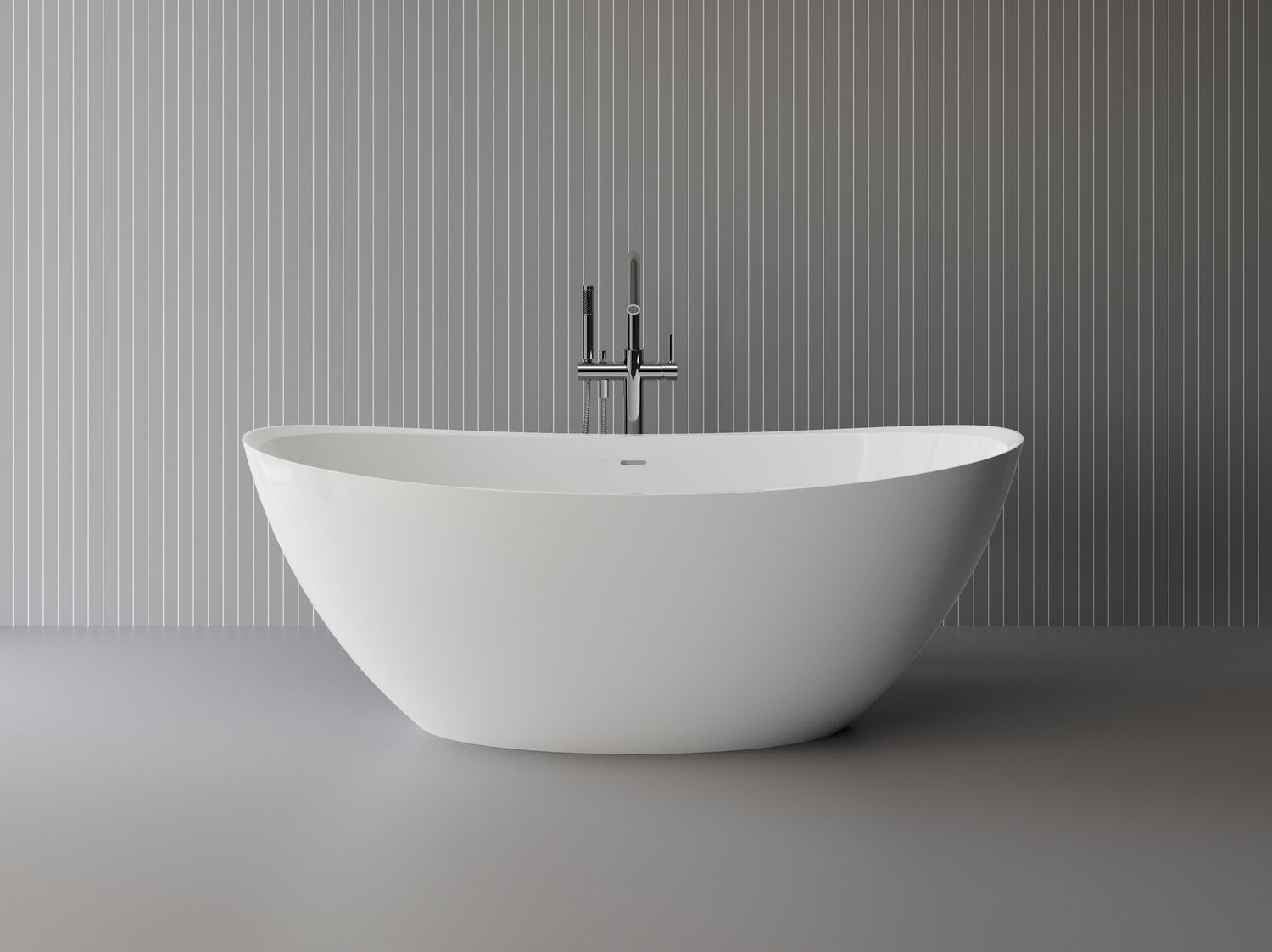 Baignoire en îlot Elemento - Série Louise - 167 x 81,8 cm