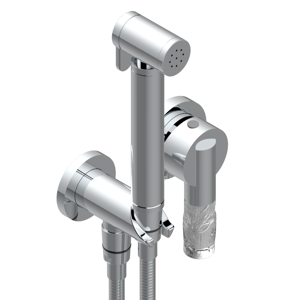 Ensemble hygiénique de WC THG - Collection &quot;Bambou Cristal Clair&quot;