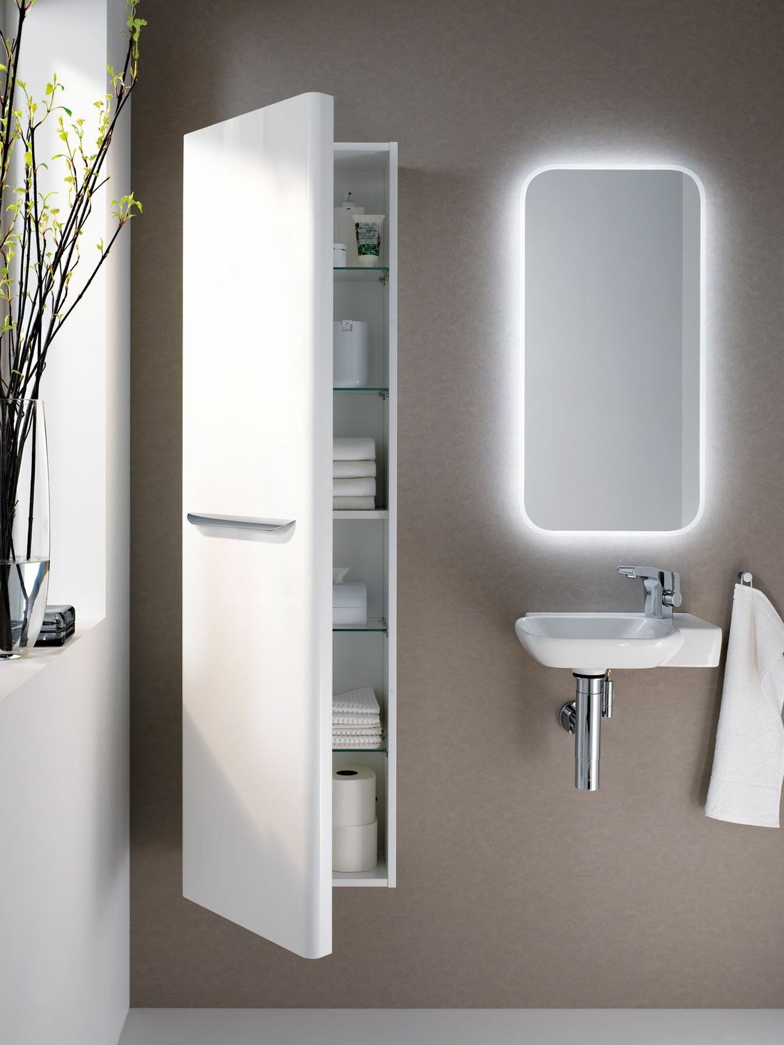 Miroir lumineux Geberit myDay 40 cm avec éclairage indirect