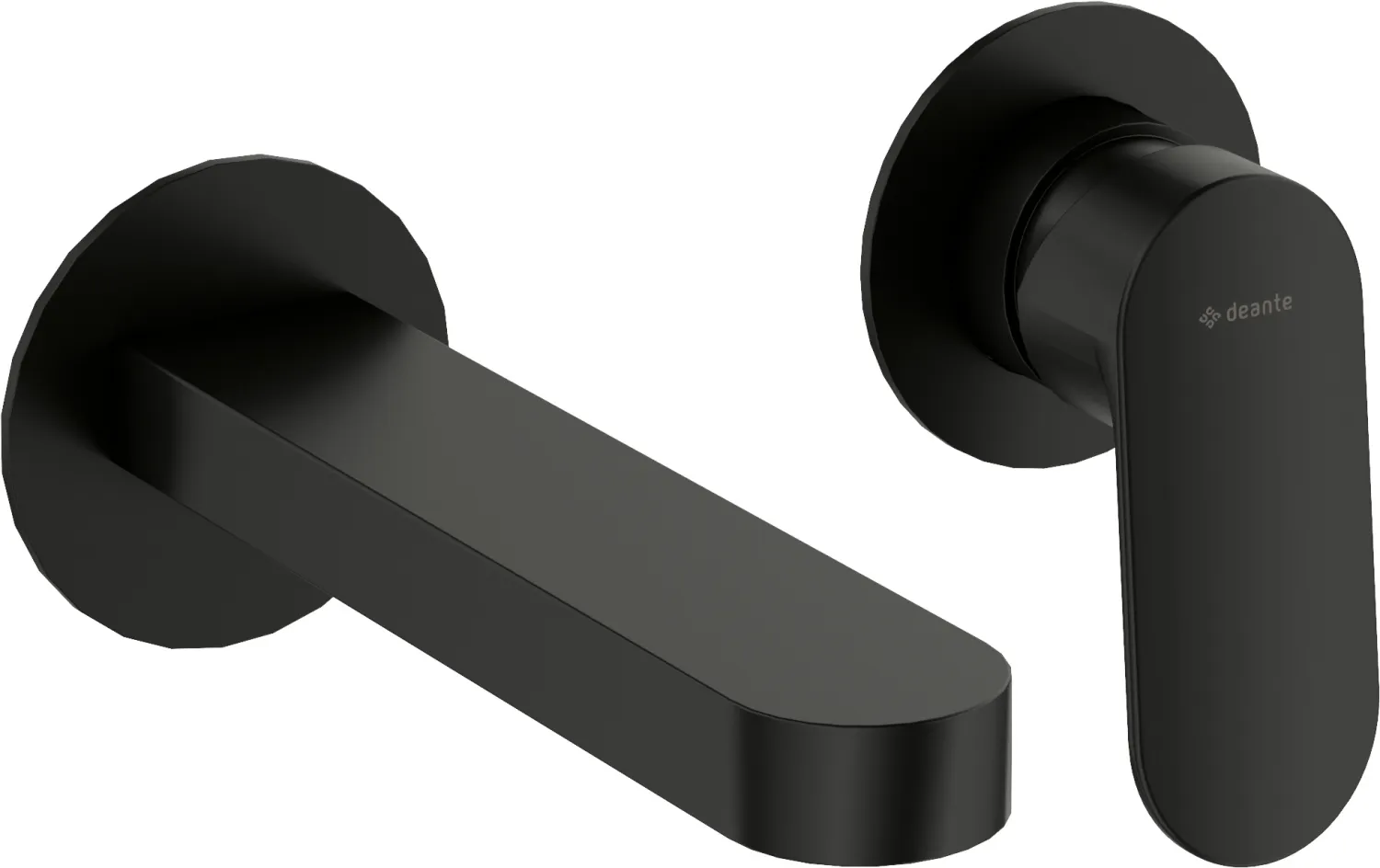 Mitigeur de lavabo encastré Deante Alpinia 154 mm sans bonde en noir mat