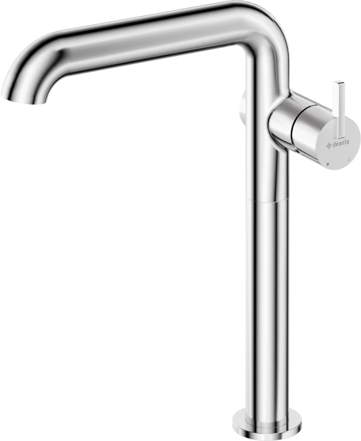 Mitigeur de lavabo rehaussé Deante Silia 265 sans bonde  en chromé