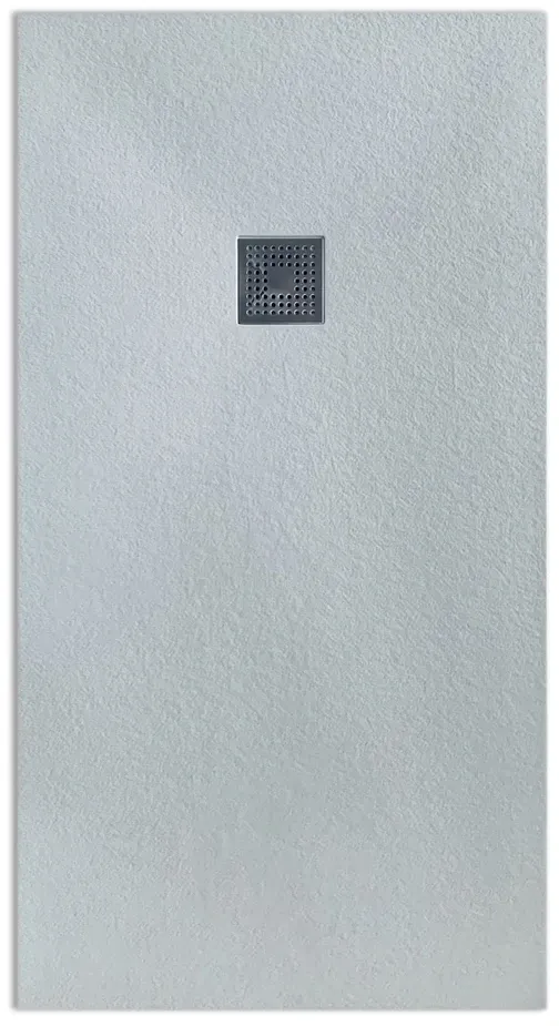 Receveur rectangulaire Vulcanite extra-plat et anti-dérapant (120 à 150 cm) x 80 cm avec grille en inox et vidage