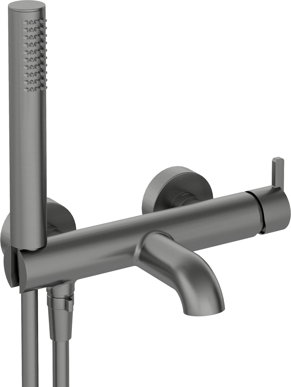 Mitigeur de bain / douche Deante Silia avec flexible et douchette à main en titane