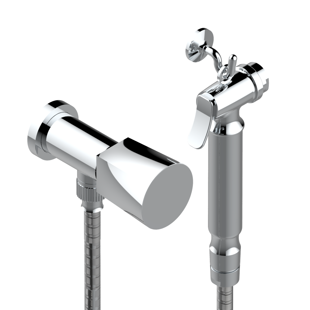 Ensemble hygiénique WC THG avec robinet d&#39;arrêt - Collection &quot;Métamorphose&quot;