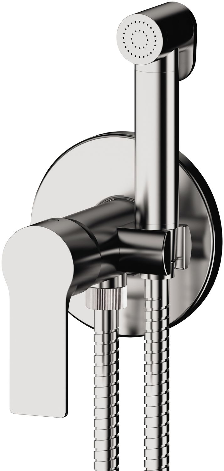 Ensemble hygiénique encastré de WC avec mitigeur encastré Remer Energy en laiton chromé