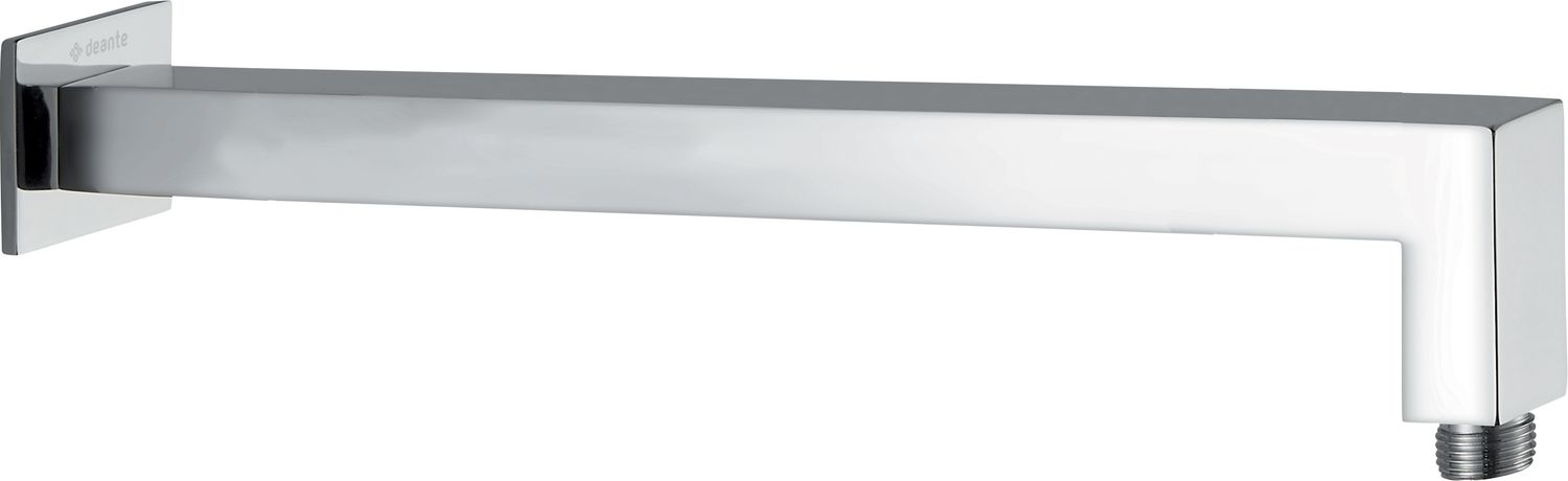 Bras de douche mural Deante Cascada 387 mm avec rosace carrée en chromé