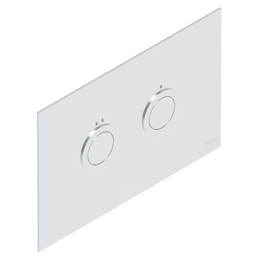 Plaque de déclenchement THG Paris WC compatible avec bâti-support Geberit Sigma (modèle contemporain)  - Chromé
