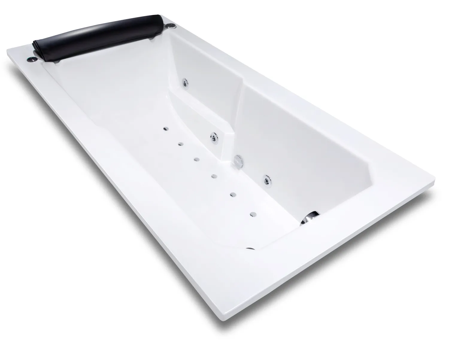 Baignoire Regency hydromassage mixte 170 x 80 cm avec repose-tête intégré