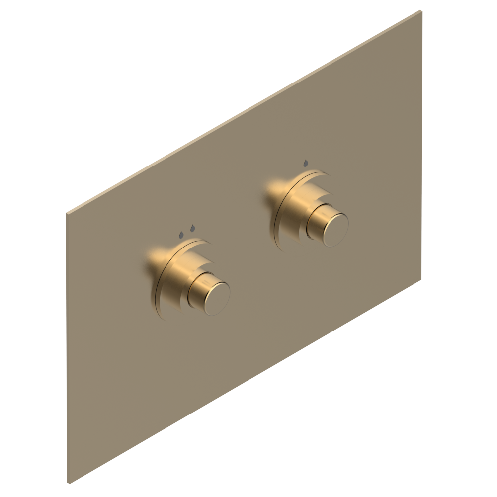 Plaque de déclenchement THG Paris WC compatible avec bâti-support Geberit Sigma (modèle classique) - PVD Umber Mat