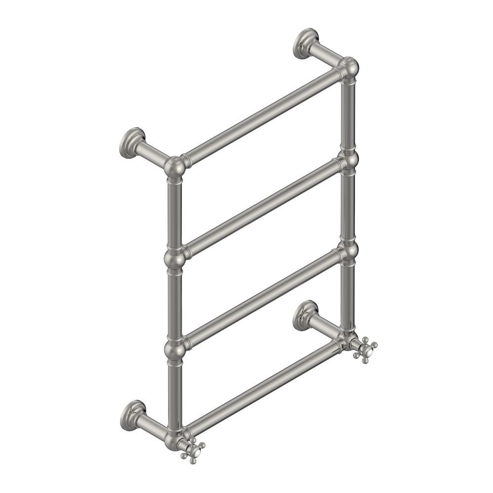 Radiateur sèche-serviettes à 4 barres Collection Charleston THG Paris en PVD nickel mat