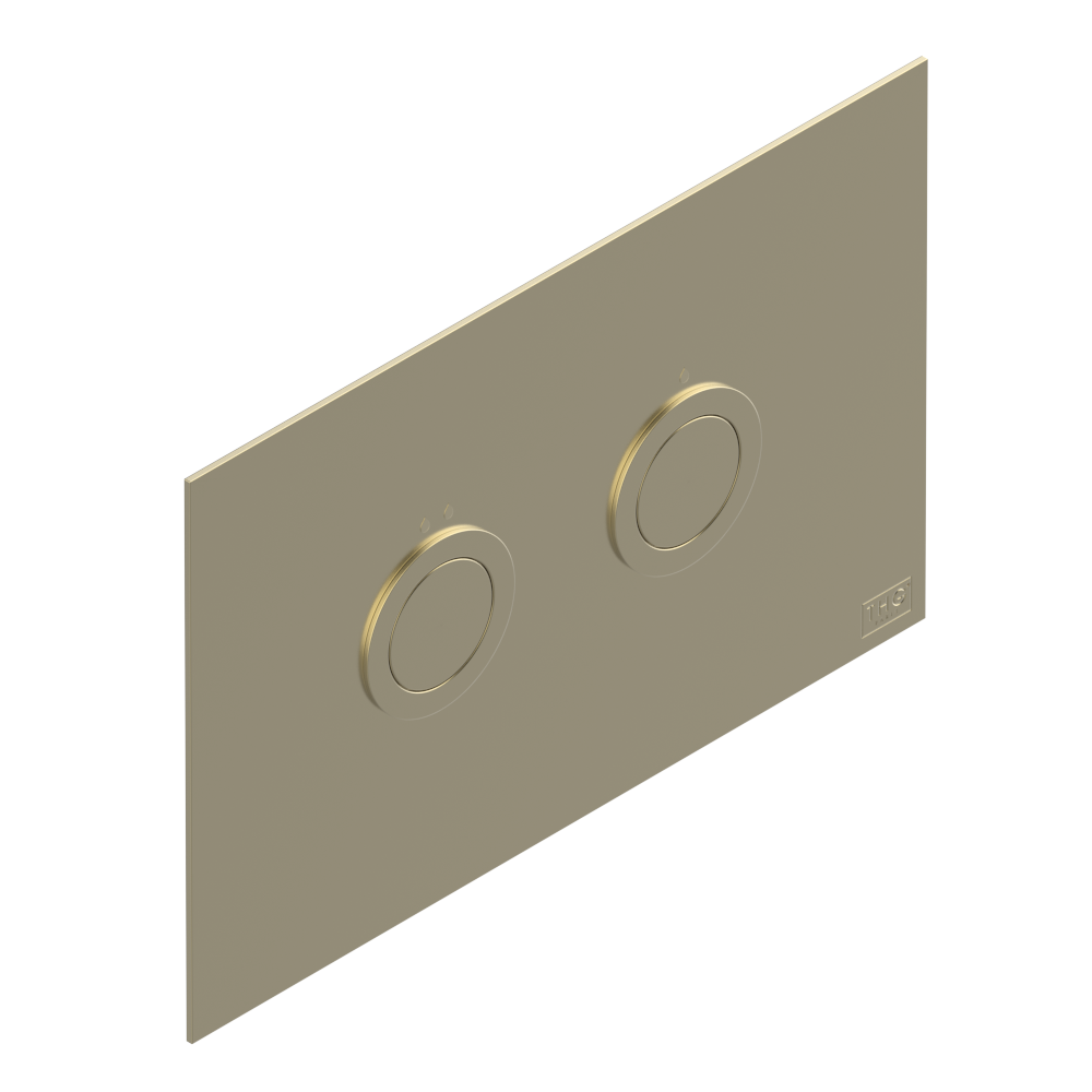 Plaque de déclenchement THG Paris WC compatible avec bâti-support Geberit Sigma (modèle contemporain) - PVD Umber Mat