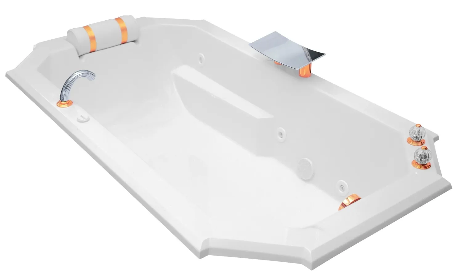 Baignoire Luxor 180 x 102 cm avec repose-tête intégré