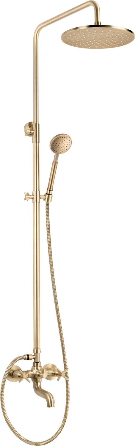 Colonne de douche Deante Temisto avec mitigeur de douche en laiton doré mat