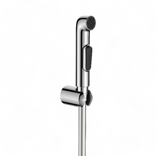 Douchette hygiénique pour WC Deante en chromé avec support et flexible de 120 cm
