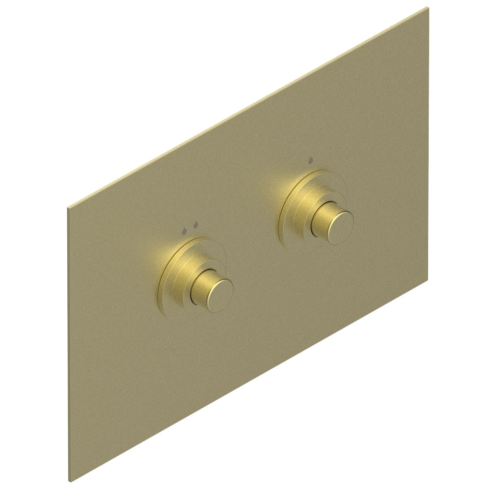Plaque de déclenchement THG Paris WC compatible avec bâti-support Geberit Sigma (modèle classique) - PVD Couleur Laiton Mat