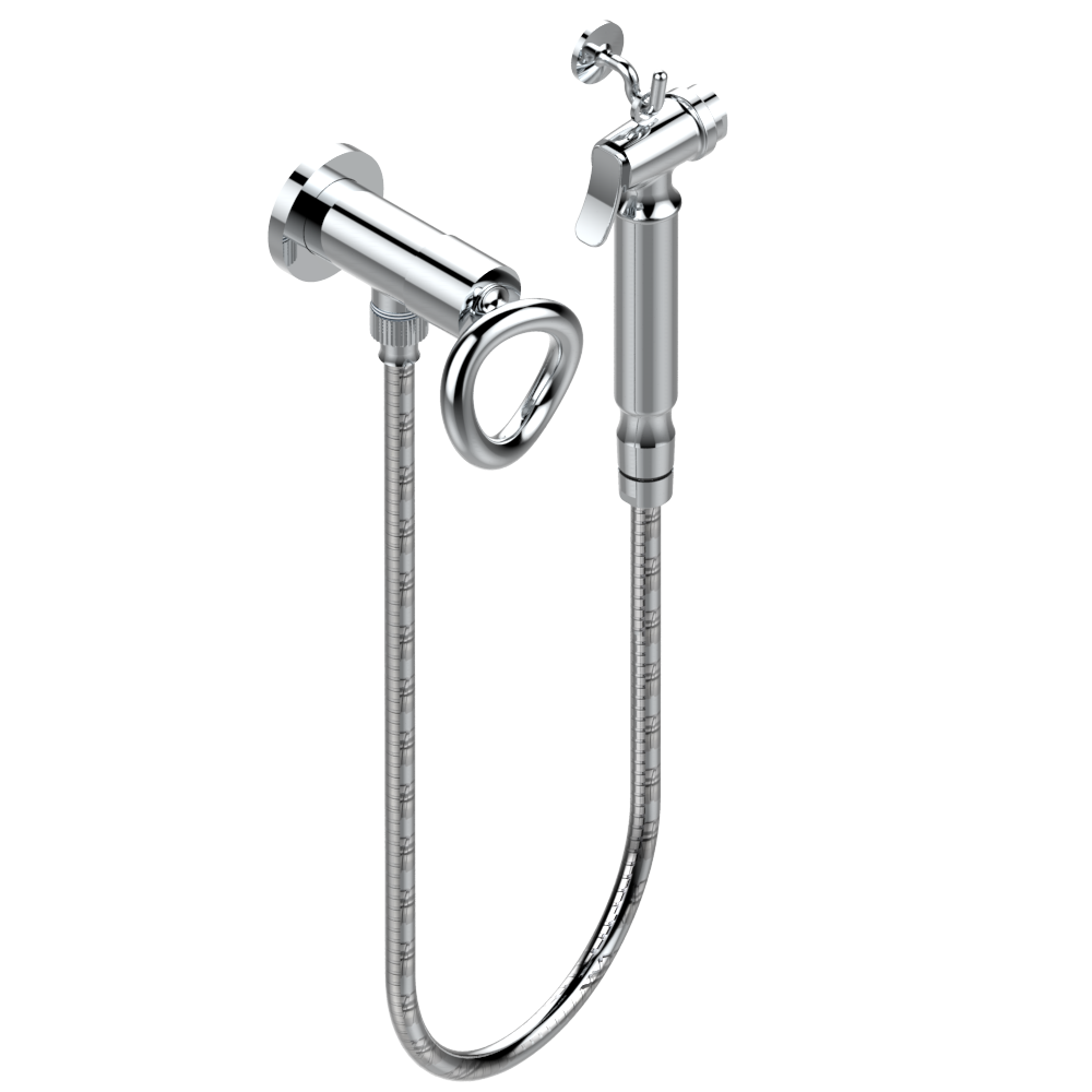 Ensemble hygiénique de WC THG avec robinet d&#39;arrêt - Collection &quot;O&quot;
