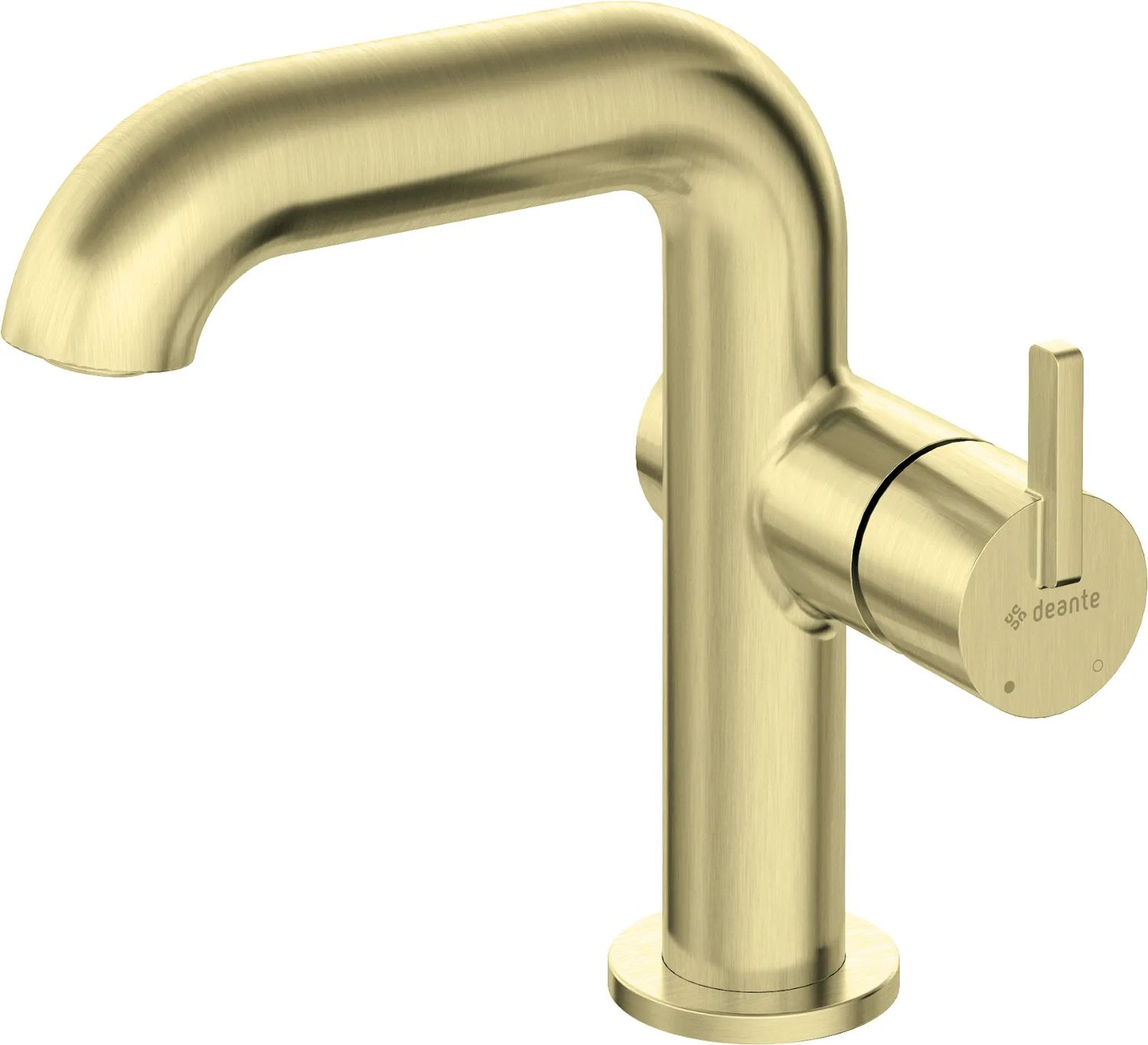 Mitigeur de lavabo Deante Silia 128 sans bonde en or brossé