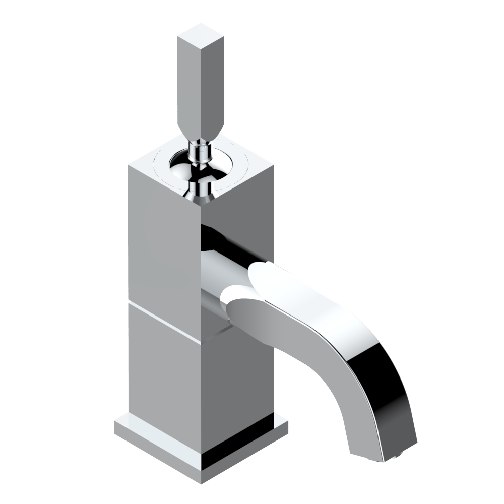 Mitigeur de lavabo monotrou THG 50 modèle bas, avec joystick, livré avec vidage - Collection &quot;Beluga&quot;