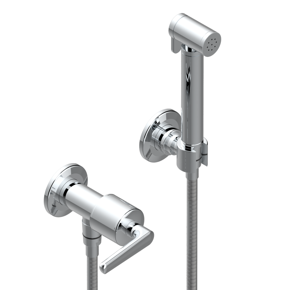 Ensemble hygiénique de WC THG avec robinet d&#39;arrêt - Collection &quot;Bondi&quot;