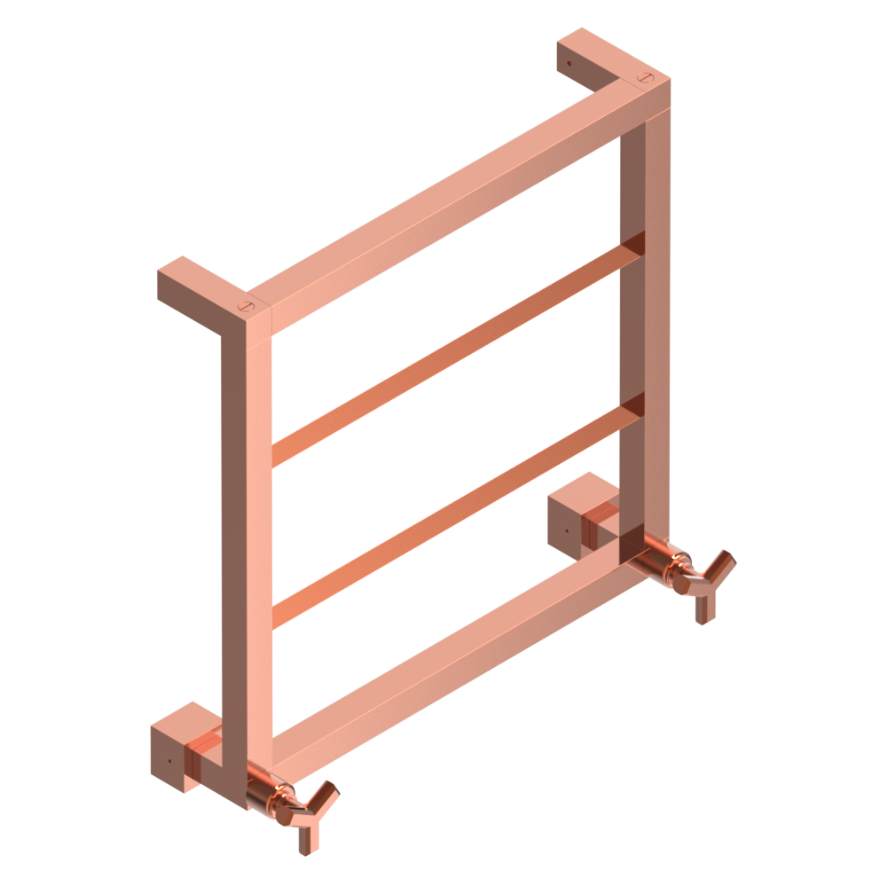 Radiateur sèche-serviettes à 4 barres Collection Les ondes THG Paris en PVD blush mat