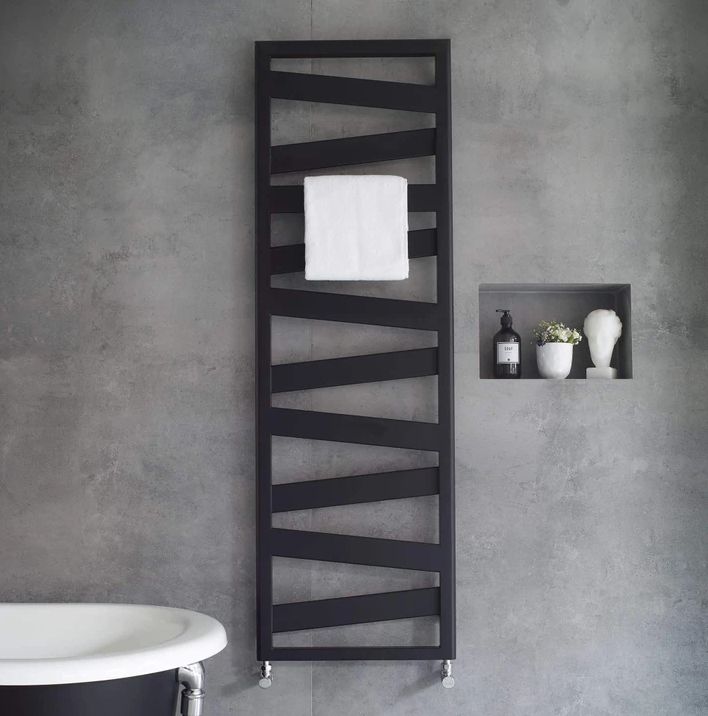 Radiateur sèche-serviettes Zehnder (Acova) Kazeane 160 x 50 cm - Noir