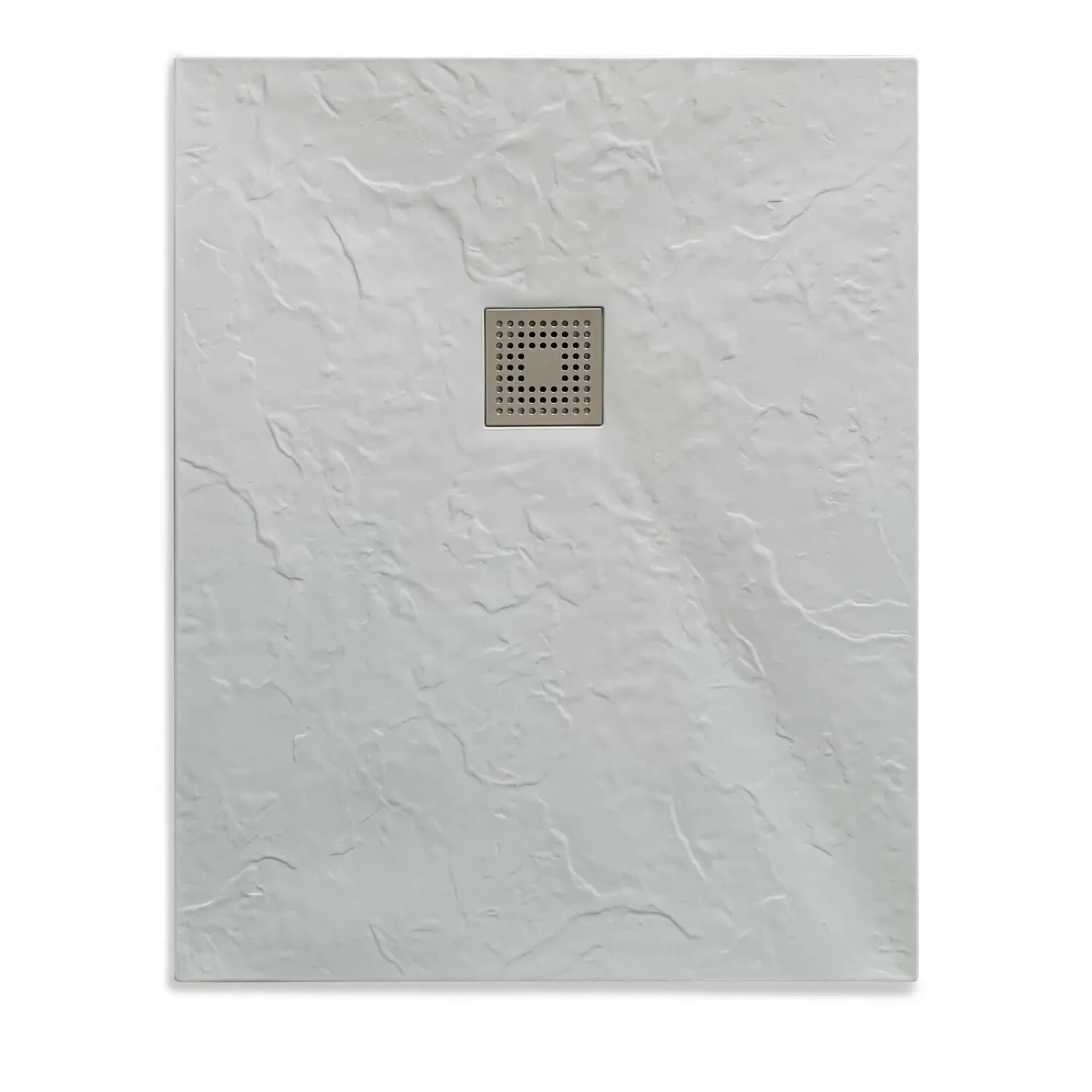 Receveur rectangulaire Ardoisé extra-plat et anti-dérapant 100 x 80 cm ou 120 x 80 cm avec grille en inox et vidage