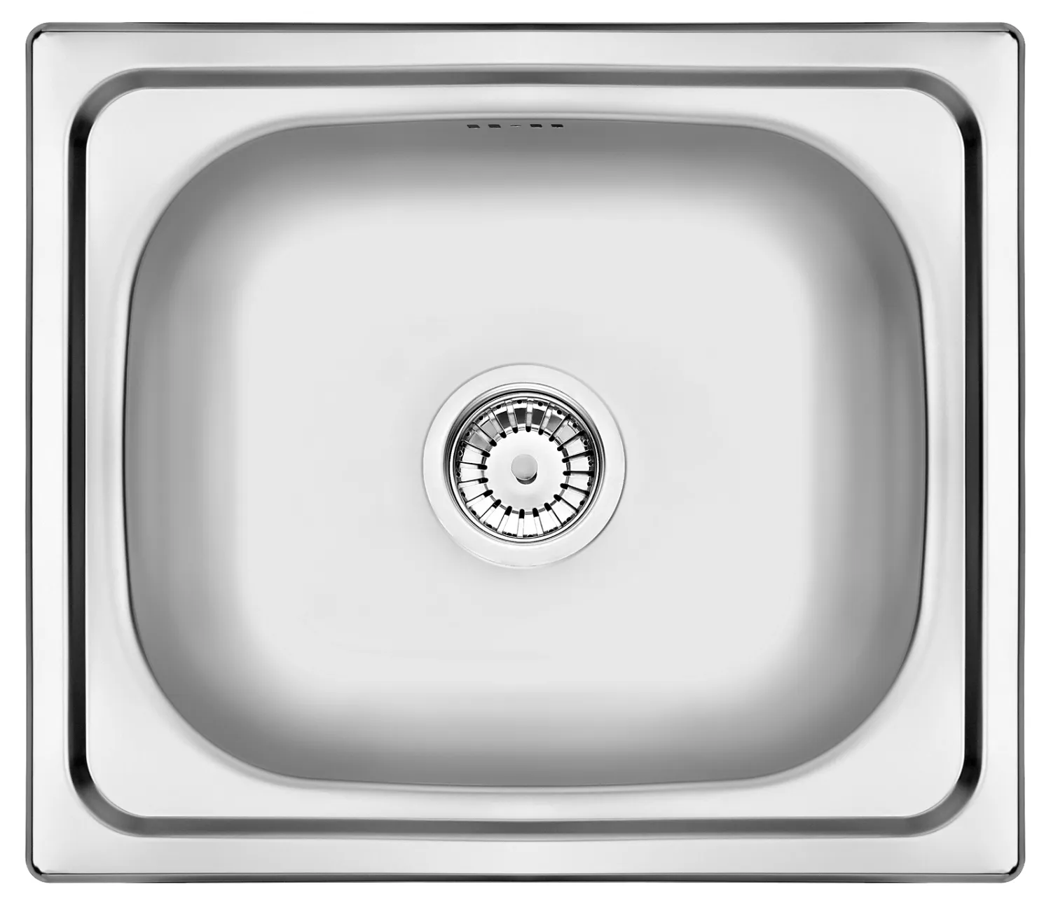 Évier de cuisine encastrable simple bac​ Deante Doppio 48 x 43 cm en acier inoxydable avec vidage 