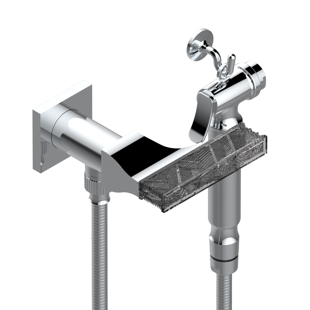 Ensemble hygiénique de WC THG avec robinet d&#39;arrêt - Collection &quot;Vegetal&quot;