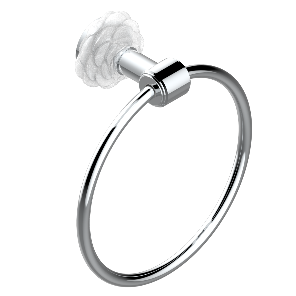 Anneau porte-serviette THG - Collection &quot;Camélia Cristal Clair&quot;