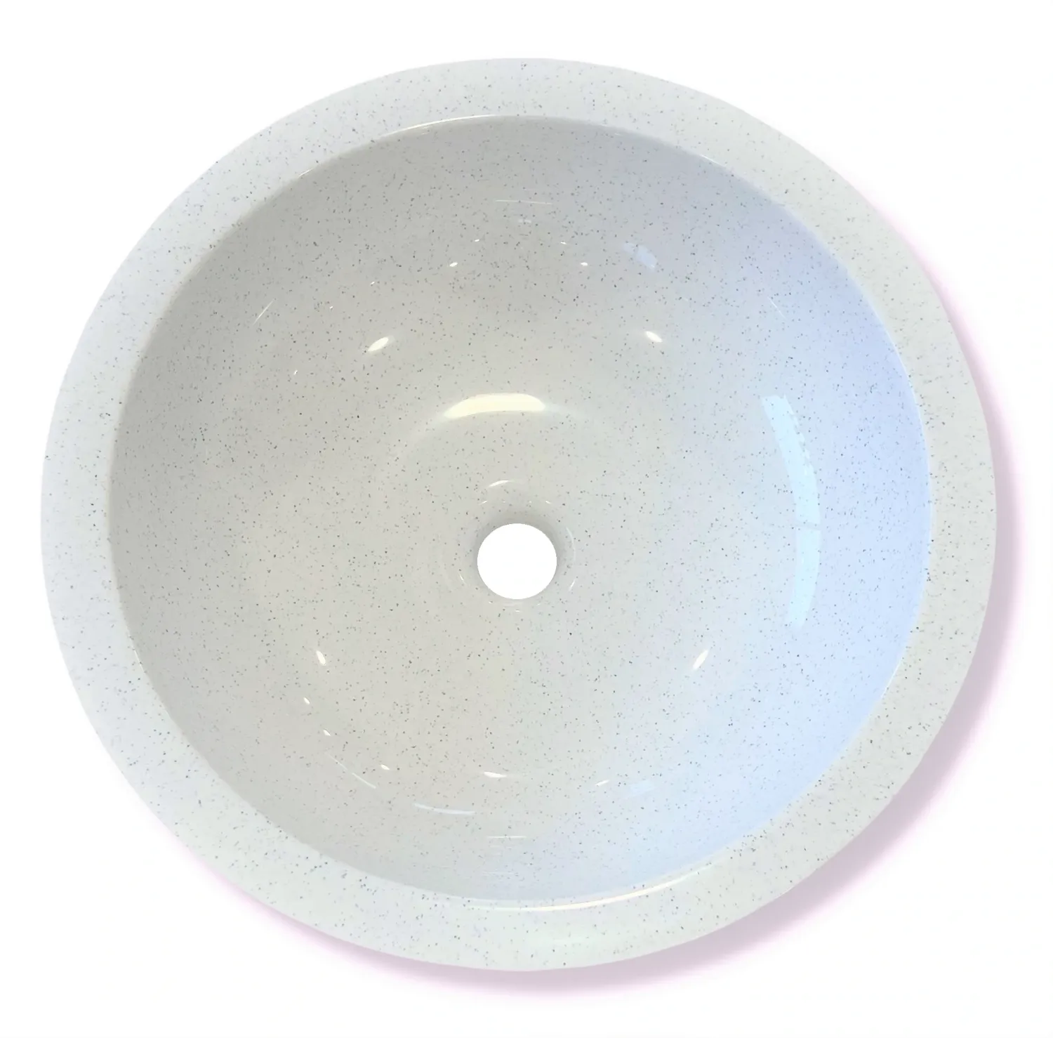 Bol à poser Bolero 44 cm granité blanc