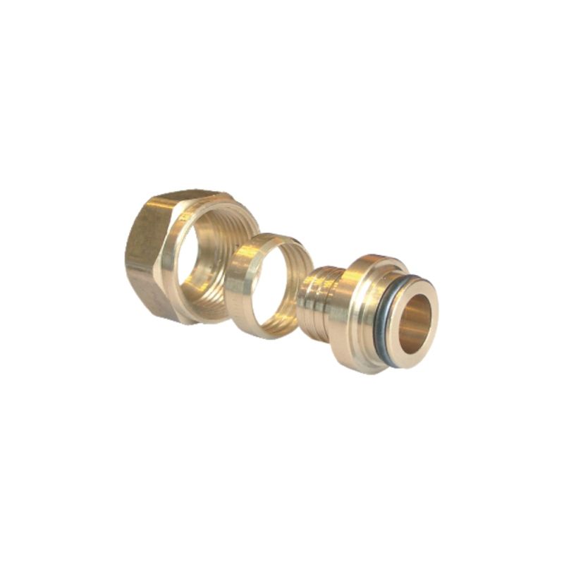 Adaptateur pour collecteurs de distribution avec écrou en laiton G 3/4” x 18