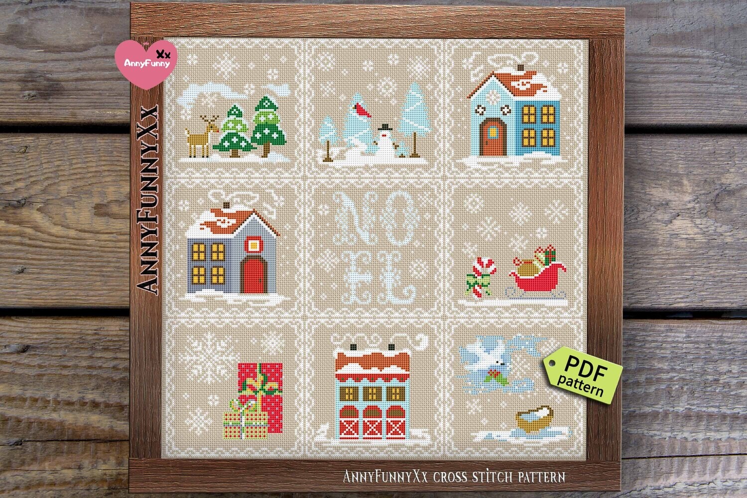 Digital Needlepoint Pattern Cross Stitch Pattern Sewing Sampler Instant