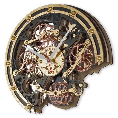 Automaton Bite 1682 Black Gold Wall Clock