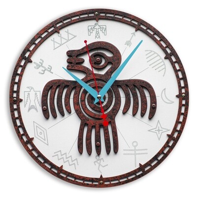Aztec Spirit Bird Wall Clock