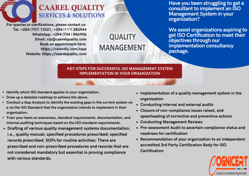 Full Package of ISO System Implementation Process ( ISO 9001, ISO 14001, ISO 45001, ISO 22000, FSSC 22000, ISO 27001)