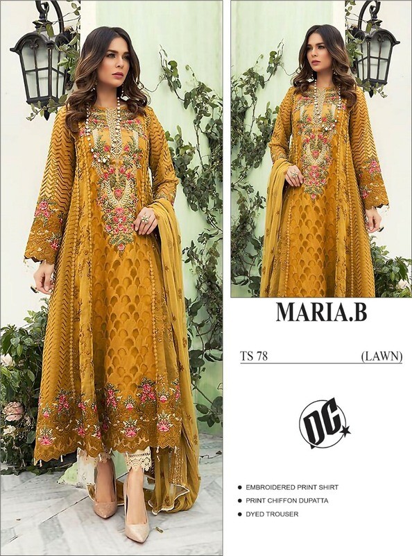 Maria B 3Pc Master Raplica Masoori Lawn