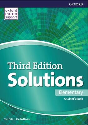 Solutions Elementary. 3е издание. Учебник и рабочая тетрадь.