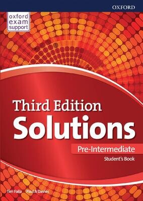 Solutions  Pre-Intermediate. 3е издание. Учебник и рабочая тетрадь.
