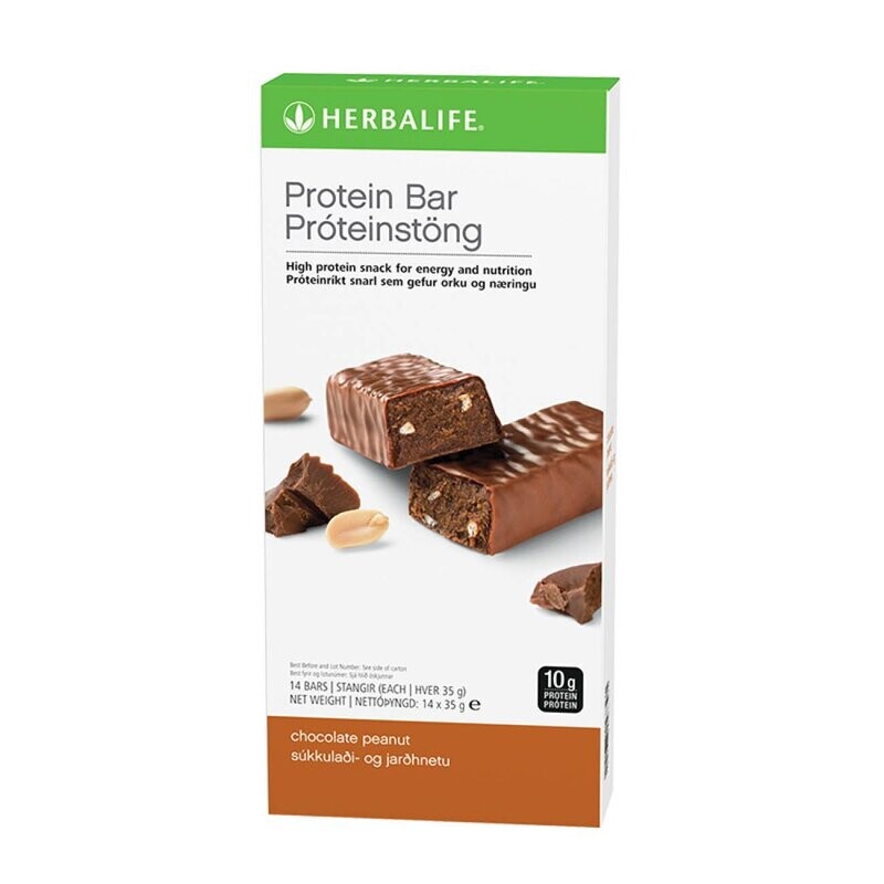 Herbalife® próteinstangir-súkkulaðibragð(14 stk í kassa)/Protein Bar - Chocolate Peanut (14 Bars per box)